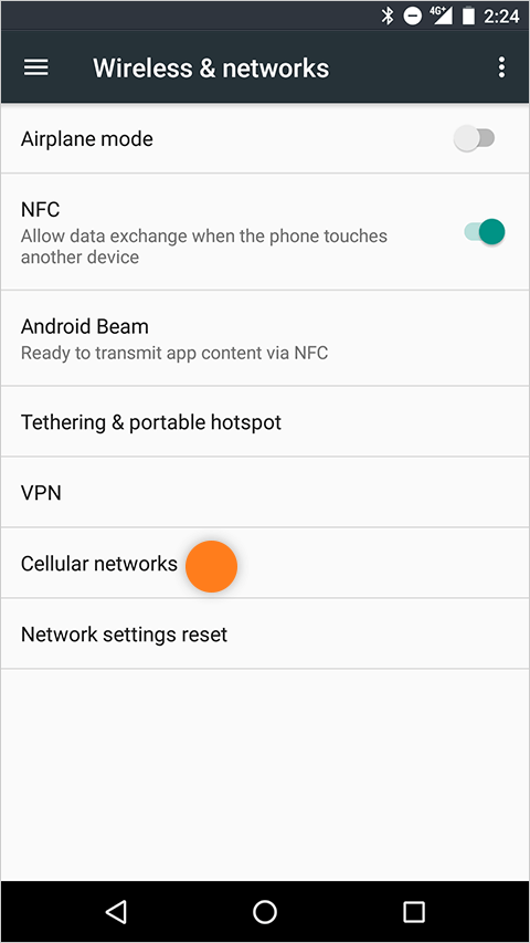 Go to Cellular Network